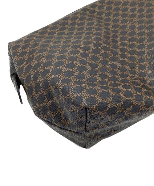 CELINE（セリーヌ）CELINE (セリーヌ) マカダム　バニティポーチ ブラック×ブラウンの古着・服飾アイテム