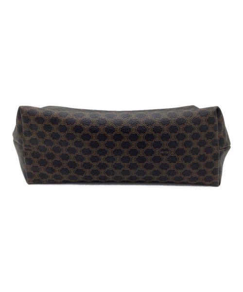 CELINE（セリーヌ）CELINE (セリーヌ) マカダム　バニティポーチ ブラック×ブラウンの古着・服飾アイテム