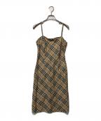 BURBERRY BLUE LABELバーバリーロンドンブルーレーベル）の古着「ノースリーブ・キャミソールワンピース」｜ベージュ