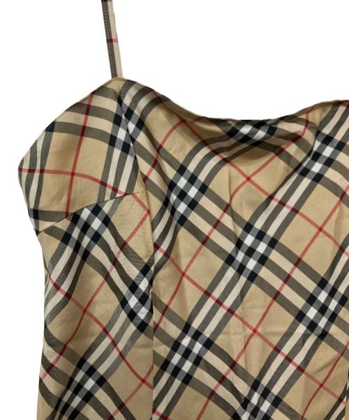 BURBERRY BLUE LABEL（バーバリーロンドンブルーレーベル）BURBERRY BLUE LABEL (バーバリーロンドンブルーレーベル) ノースリーブ・キャミソールワンピース ベージュ サイズ:38の古着・服飾アイテム