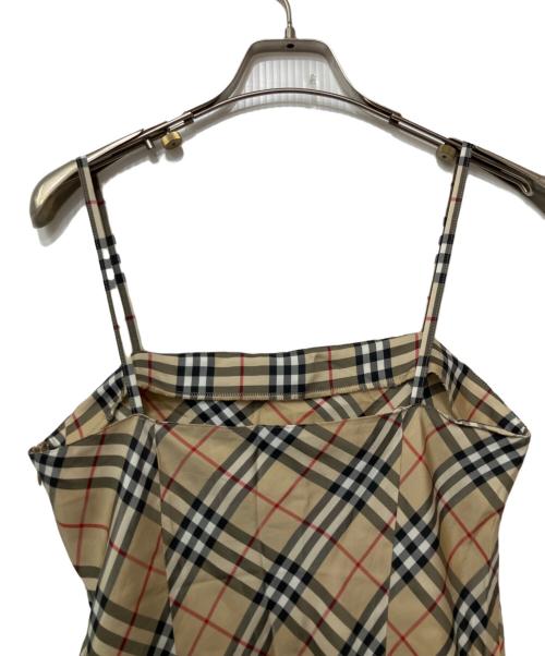 BURBERRY BLUE LABEL（バーバリーロンドンブルーレーベル）BURBERRY BLUE LABEL (バーバリーロンドンブルーレーベル) ノースリーブ・キャミソールワンピース ベージュ サイズ:38の古着・服飾アイテム