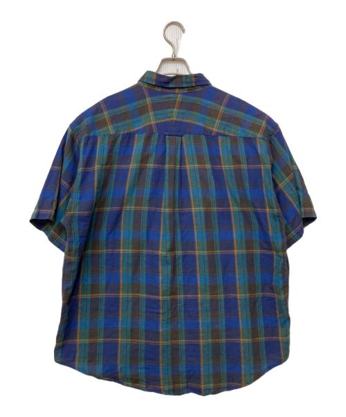 DESCENDANT（ディセンダント）DESCENDANT (ディセンダント) 半袖シャツ ネイビー×グリーン サイズ:2の古着・服飾アイテム