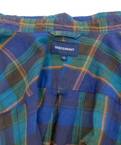 DESCENDANT（ディセンダント）DESCENDANT (ディセンダント) 半袖シャツ ネイビー×グリーン サイズ:2の古着・服飾アイテム