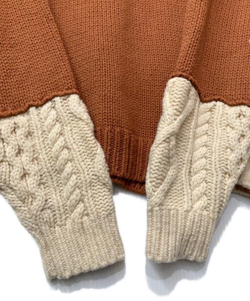 TOY DEVIL（トイデビル）TOY DEVIL (トイデビル) ニット ブラウン×ホワイト サイズ:3の古着・服飾アイテム