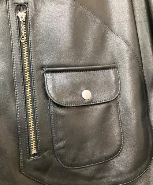 Denham（デンハム）Denham (デンハム) レザーダブルライダースジャケット ブラック サイズ:Lの古着・服飾アイテム