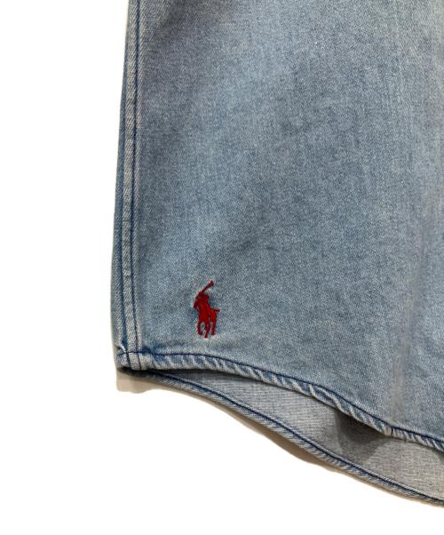 RALPH LAUREN（ラルフローレン）RALPH LAUREN (ラルフローレン) 半袖デニムシャツ ブルー サイズ:Lの古着・服飾アイテム