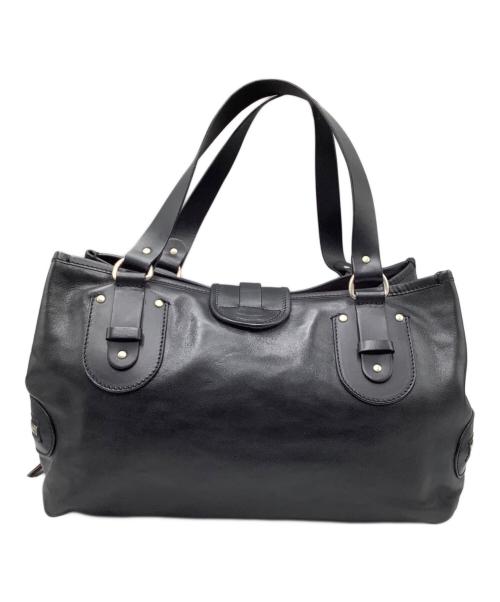 Chloe（クロエ）Chloe (クロエ) レザーハンドバッグ ブラックの古着・服飾アイテム