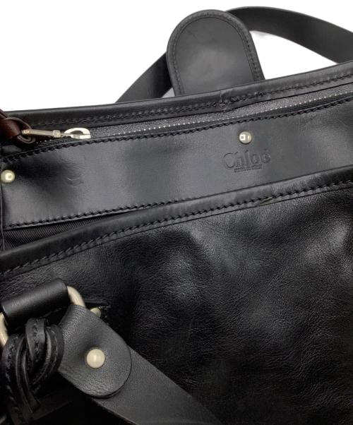 Chloe（クロエ）Chloe (クロエ) レザーハンドバッグ ブラックの古着・服飾アイテム