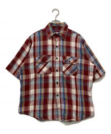 FIVE BROTHER（ファイブブラザー）の古着「シャツ」｜ブルー×レッド