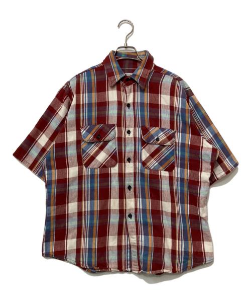 FIVE BROTHER（ファイブブラザー）FIVE BROTHER (ファイブブラザー) シャツ ブルー×レッド サイズ:Lの古着・服飾アイテム