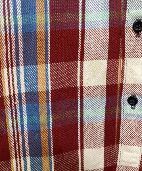 FIVE BROTHER（ファイブブラザー）FIVE BROTHER (ファイブブラザー) シャツ ブルー×レッド サイズ:Lの古着・服飾アイテム