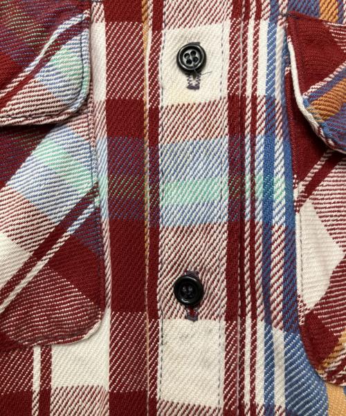 FIVE BROTHER（ファイブブラザー）FIVE BROTHER (ファイブブラザー) シャツ ブルー×レッド サイズ:Lの古着・服飾アイテム