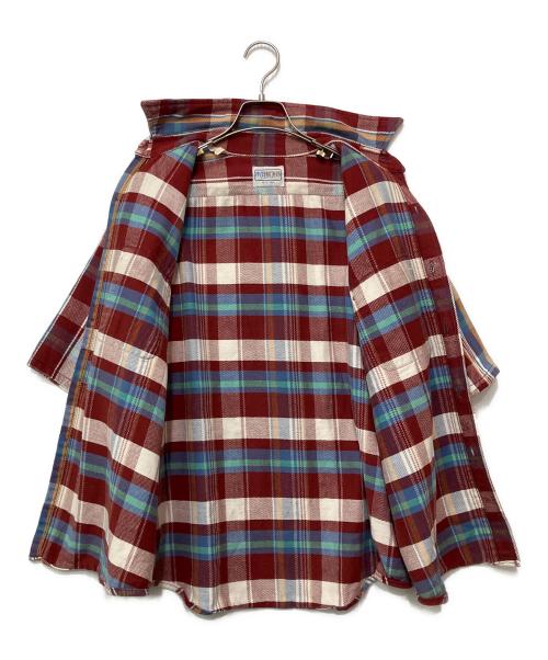 FIVE BROTHER（ファイブブラザー）FIVE BROTHER (ファイブブラザー) シャツ ブルー×レッド サイズ:Lの古着・服飾アイテム