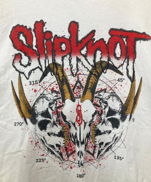 SLIPKNOT（スリップノット）Slipknot (スリップノット) 半袖Tシャツ ホワイト サイズ:XLの古着・服飾アイテム