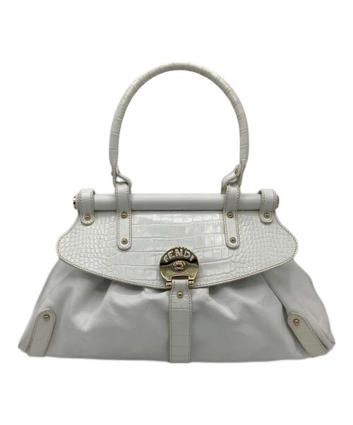 FENDI（フェンディ）FENDI (フェンディ) ボルサマジック　ハンドバッグ ホワイトの古着・服飾アイテム