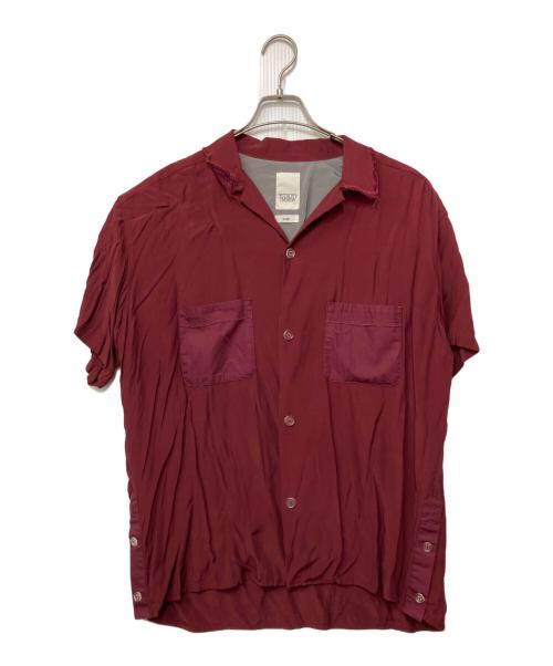 YSTRDY’S TMRRW（イエスタディズトゥモロー）YSTRDY’S TMRRW (イエスタディズトゥモロー) 半袖シャツ ワインレッド サイズ:Lの古着・服飾アイテム
