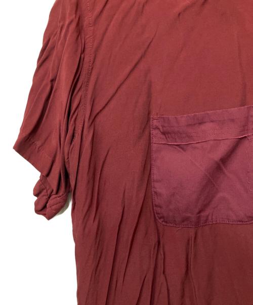 YSTRDY’S TMRRW（イエスタディズトゥモロー）YSTRDY’S TMRRW (イエスタディズトゥモロー) 半袖シャツ ワインレッド サイズ:Lの古着・服飾アイテム