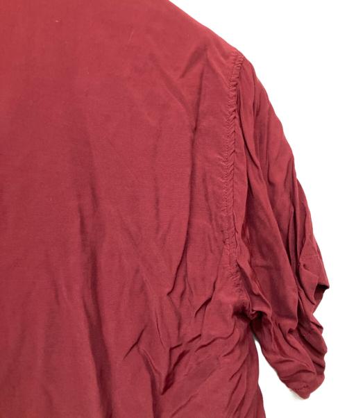YSTRDY’S TMRRW（イエスタディズトゥモロー）YSTRDY’S TMRRW (イエスタディズトゥモロー) 半袖シャツ ワインレッド サイズ:Lの古着・服飾アイテム