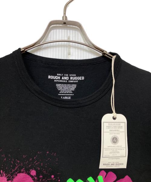 ROUGH AND RUGGED（ラフアンドラゲッド）ROUGH AND RUGGED (ラフアンドラゲッド) プリントTシャツ ブラック サイズ:Lの古着・服飾アイテム
