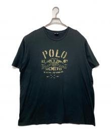 POLO BY RALPH LAUREN（ポロ バイ ラルフローレン）の古着「プリントTシャツ」｜ブラック