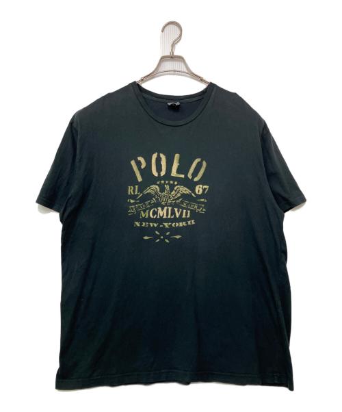 POLO BY RALPH LAUREN（ポロ バイ ラルフローレン）POLO by RALPH LAUREN (ポロ バイ ラルフローレン) プリントTシャツ ブラック サイズ:XLの古着・服飾アイテム