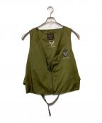ALPHAアルファ）の古着「ナイロンベスト」｜グリーン