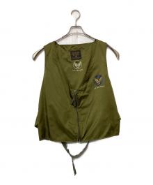 ALPHA（アルファ）の古着「ナイロンベスト」｜グリーン