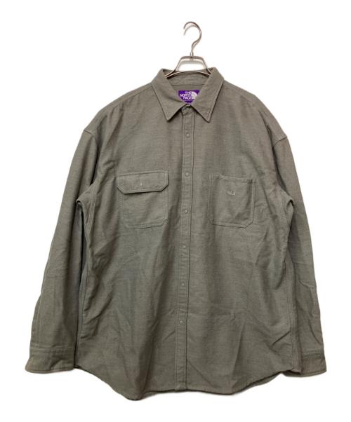 THE NORTHFACE PURPLELABEL（ザ・ノースフェイス パープルレーベル）THE NORTHFACE PURPLELABEL (ザ・ノースフェイス パープルレーベル) 長袖シャツ グレー サイズ:XLの古着・服飾アイテム