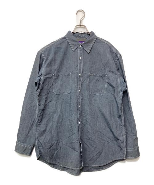 THE NORTHFACE PURPLELABEL（ザ・ノースフェイス パープルレーベル）THE NORTHFACE PURPLELABEL (ザ・ノースフェイス パープルレーベル) 長袖シャツ インディゴ サイズ:Lの古着・服飾アイテム