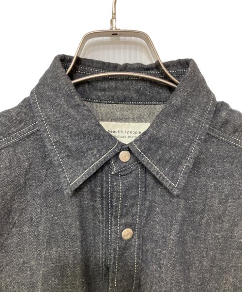 beautiful people（ビューティフルピープル）beautiful people (ビューティフルピープル) デニムシャツ ブラック サイズ:40の古着・服飾アイテム