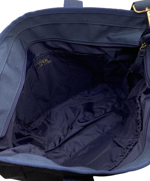 POLO RALPH LAUREN（ポロ・ラルフローレン）POLO RALPH LAUREN (ポロ・ラルフローレン) マザーズバッグ グリーン×ネイビーの古着・服飾アイテム