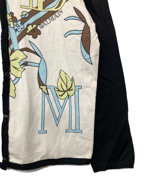 BALMAIN（バルマン）BALMAIN (バルマン) カーディガン ブラック×ホワイト サイズ:XLの古着・服飾アイテム