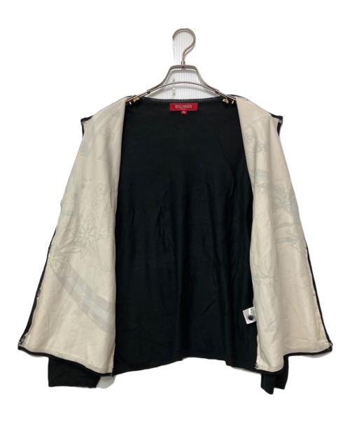 BALMAIN（バルマン）BALMAIN (バルマン) カーディガン ブラック×ホワイト サイズ:XLの古着・服飾アイテム