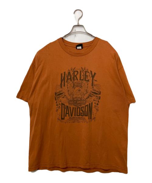 HARLEY-DAVIDSON（ハーレーダビッドソン）HARLEY-DAVIDSON (ハーレーダビッドソン) 半袖Tシャツ オレンジ サイズ:2XLの古着・服飾アイテム