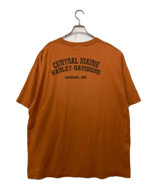 HARLEY-DAVIDSON（ハーレーダビッドソン）HARLEY-DAVIDSON (ハーレーダビッドソン) 半袖Tシャツ オレンジ サイズ:2XLの古着・服飾アイテム