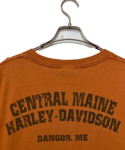 HARLEY-DAVIDSON（ハーレーダビッドソン）HARLEY-DAVIDSON (ハーレーダビッドソン) 半袖Tシャツ オレンジ サイズ:2XLの古着・服飾アイテム