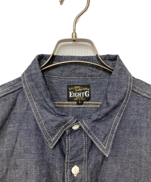 EIGHT G（エイトジー）EIGHT G (エイトジー) 長袖シャツ インディゴ サイズ:Lの古着・服飾アイテム