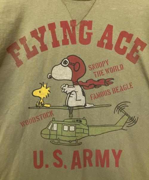 TOYS MCCOY（トイズマッコイ）TOYS McCOY (トイズマッコイ) スヌーピー (スヌーピー) Tシャツ オリーブ サイズ:Lの古着・服飾アイテム