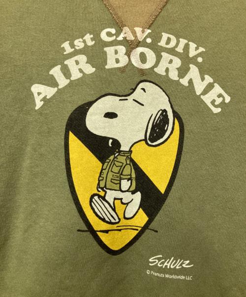 BUZZ RICKSON'S（バズリクソンズ）Buzz Rickson's (バズリクソンズ) SNOOPY (スヌーピー) スウェット オリーブ サイズ:Mの古着・服飾アイテム