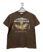 TOYS MCCOY×TWEETYトイズマッコイ×トゥイーティー）の古着「Tシャツ」｜ブラウン