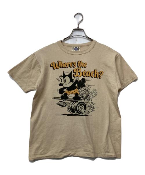 TOYS MCCOY（トイズマッコイ）TOYS McCOY (トイズマッコイ) Felix the Cat (フィリックスザキャット) Tシャツ ベージュ サイズ:Lの古着・服飾アイテム