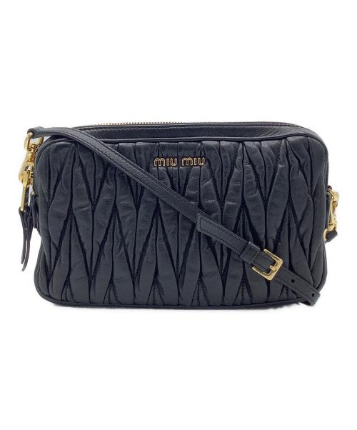 MIU MIU（ミュウミュウ）MIU MIU (ミュウミュウ) マテラッセ ショルダーバッグ ブラックの古着・服飾アイテム