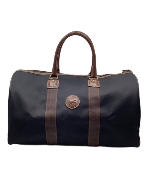HUNTING WORLD（ハンティングワールド）HUNTING WORLD (ハンティングワールド) ボストンバッグ ブラック×ブラウンの古着・服飾アイテム