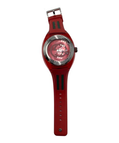 GUCCI（グッチ）GUCCI (グッチ) リストウォッチ レッドの古着・服飾アイテム