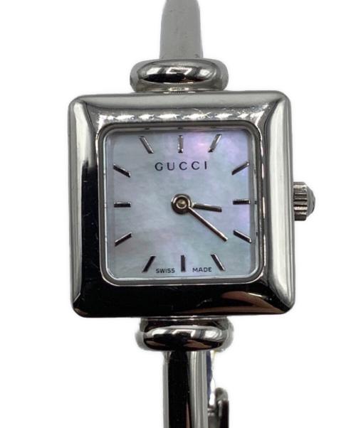 GUCCI（グッチ）GUCCI (グッチ) バングルウォッチ ホワイトの古着・服飾アイテム