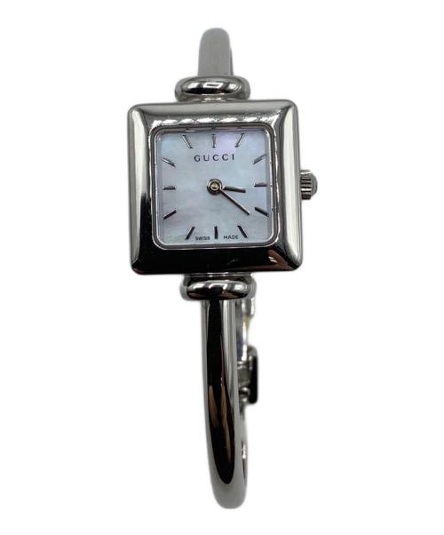 GUCCI（グッチ）GUCCI (グッチ) バングルウォッチ ホワイトの古着・服飾アイテム