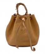 IL BISONTEイル ビゾンテ）の古着「2WAYレザーショルダーバッグ」｜ブラウン