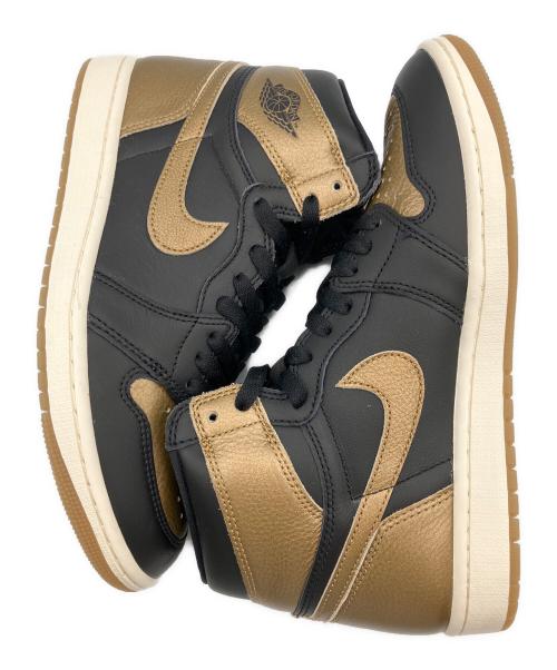 NIKE（ナイキ）NIKE (ナイキ) ハイカットスニーカー ブラック×ゴールド サイズ:26.5の古着・服飾アイテム