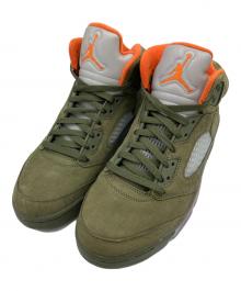 NIKE（ナイキ）の古着「ハイカットスニーカー」｜カーキ×オレンジ