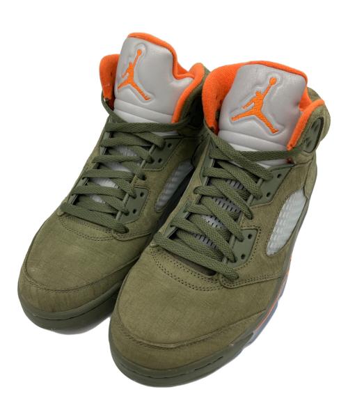 NIKE（ナイキ）NIKE (ナイキ) ハイカットスニーカー カーキ×オレンジ サイズ:26.5の古着・服飾アイテム